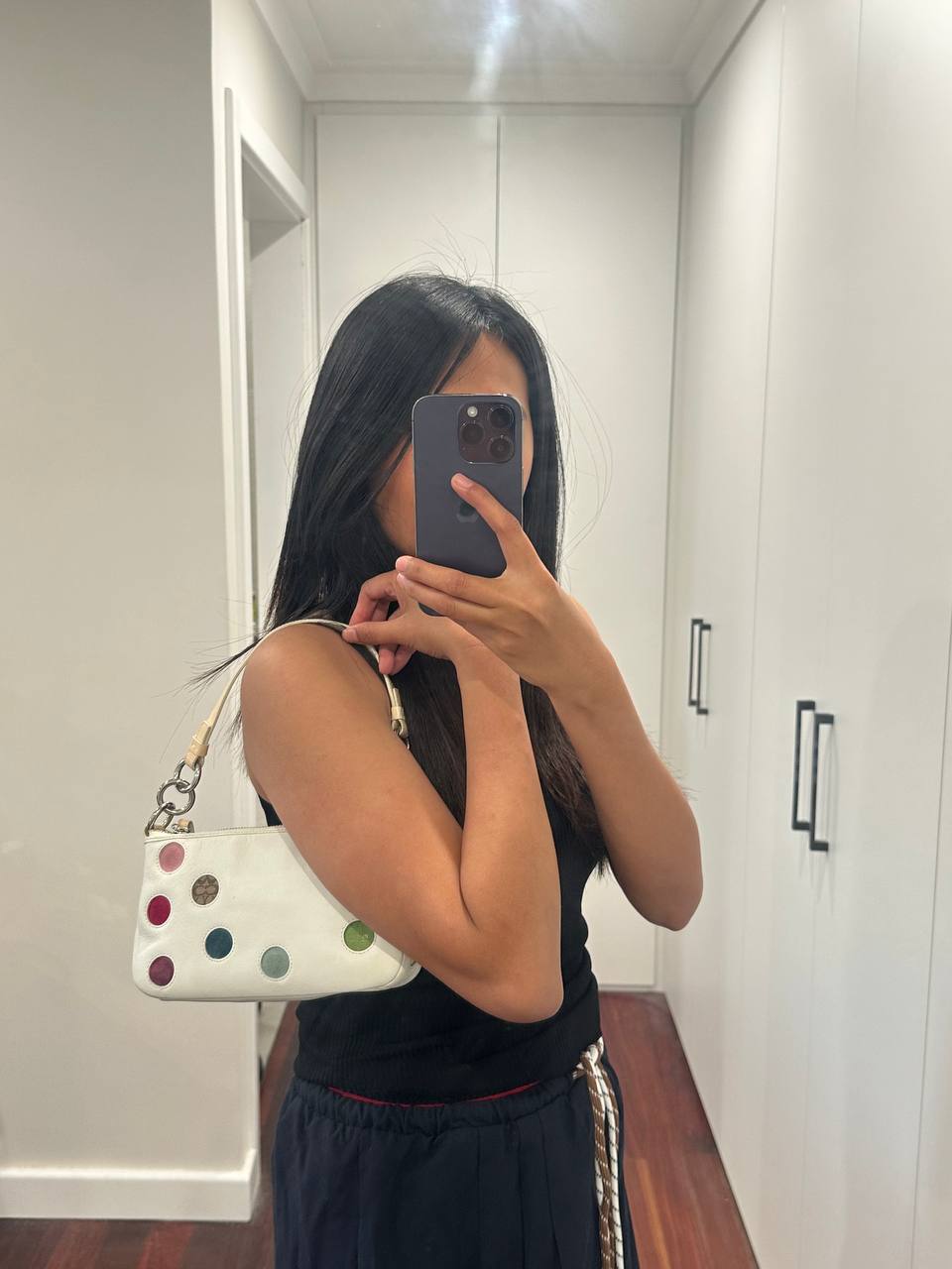 Authentic Vintage Coach Leather Shoulder Bag Y2K