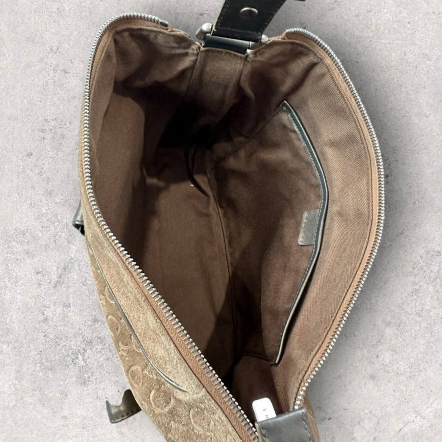 Authentic Vintage Celine Cargo Pocket Suede Shoulder/Crossbody Bag