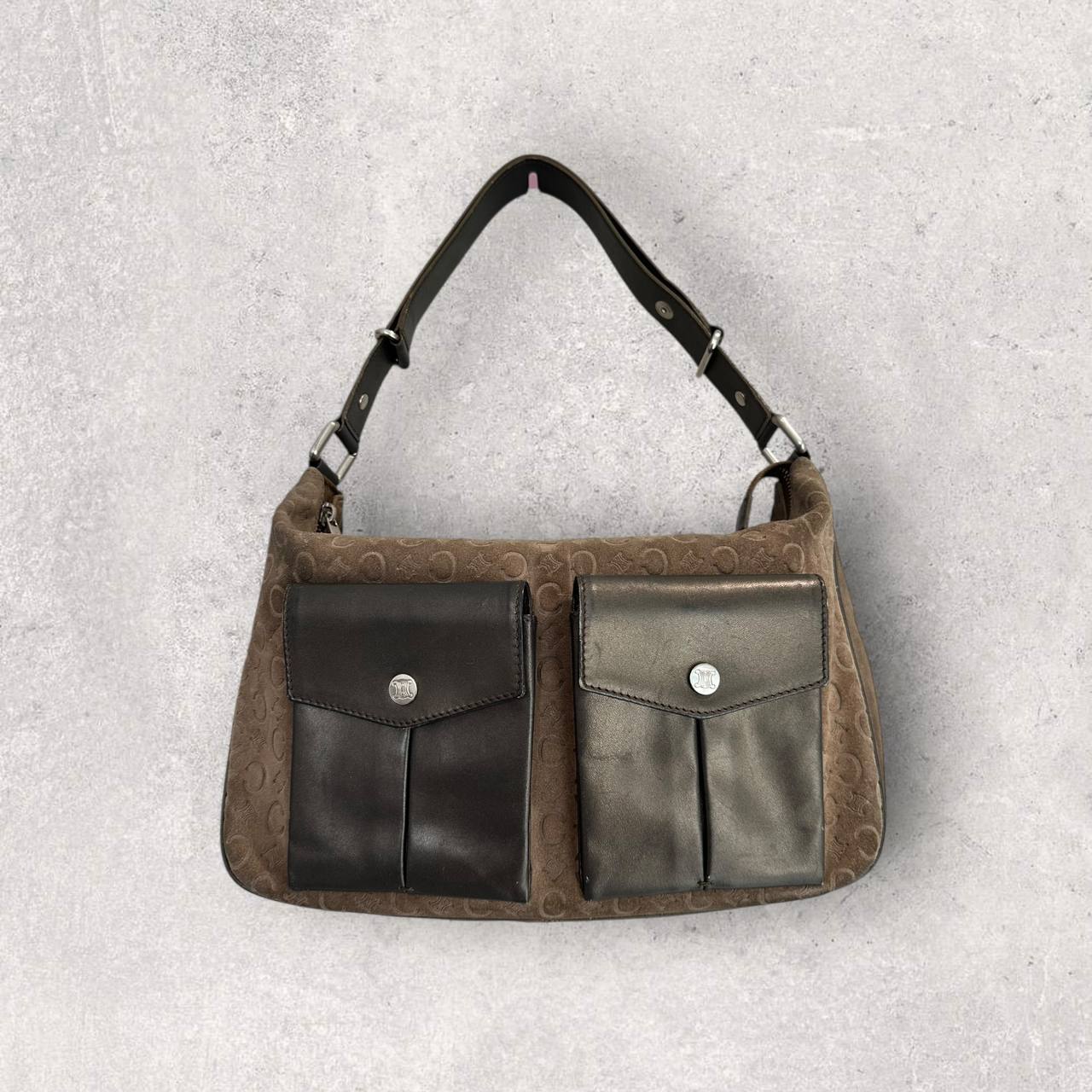 Authentic Vintage Celine Cargo Pocket Suede Shoulder/Crossbody Bag