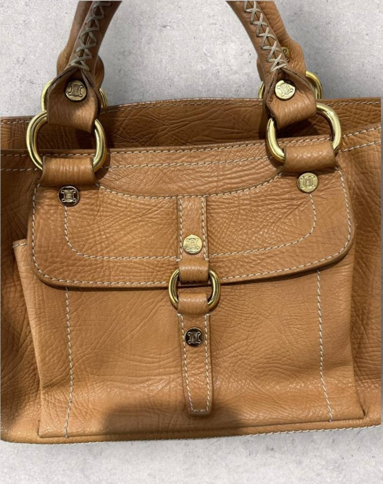 Authentic Vintage Celine Boggie Leather Handbag