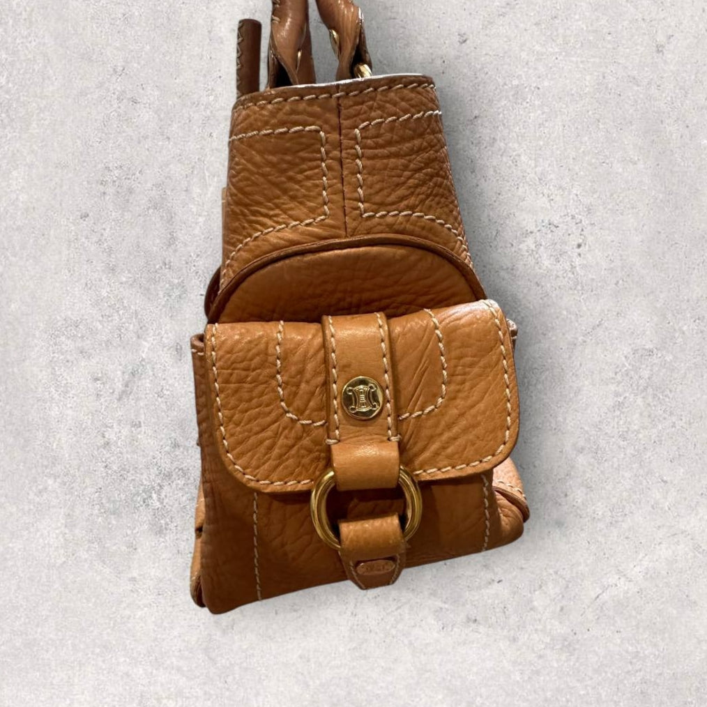 Authentic Vintage Celine Boggie Leather Handbag