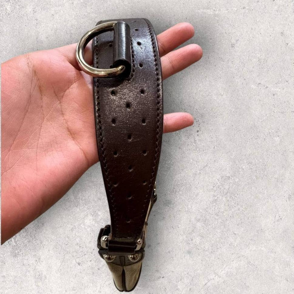 Authentic Vintage Gucci Interlocking GG Sherry Web Reins Hobo Bag