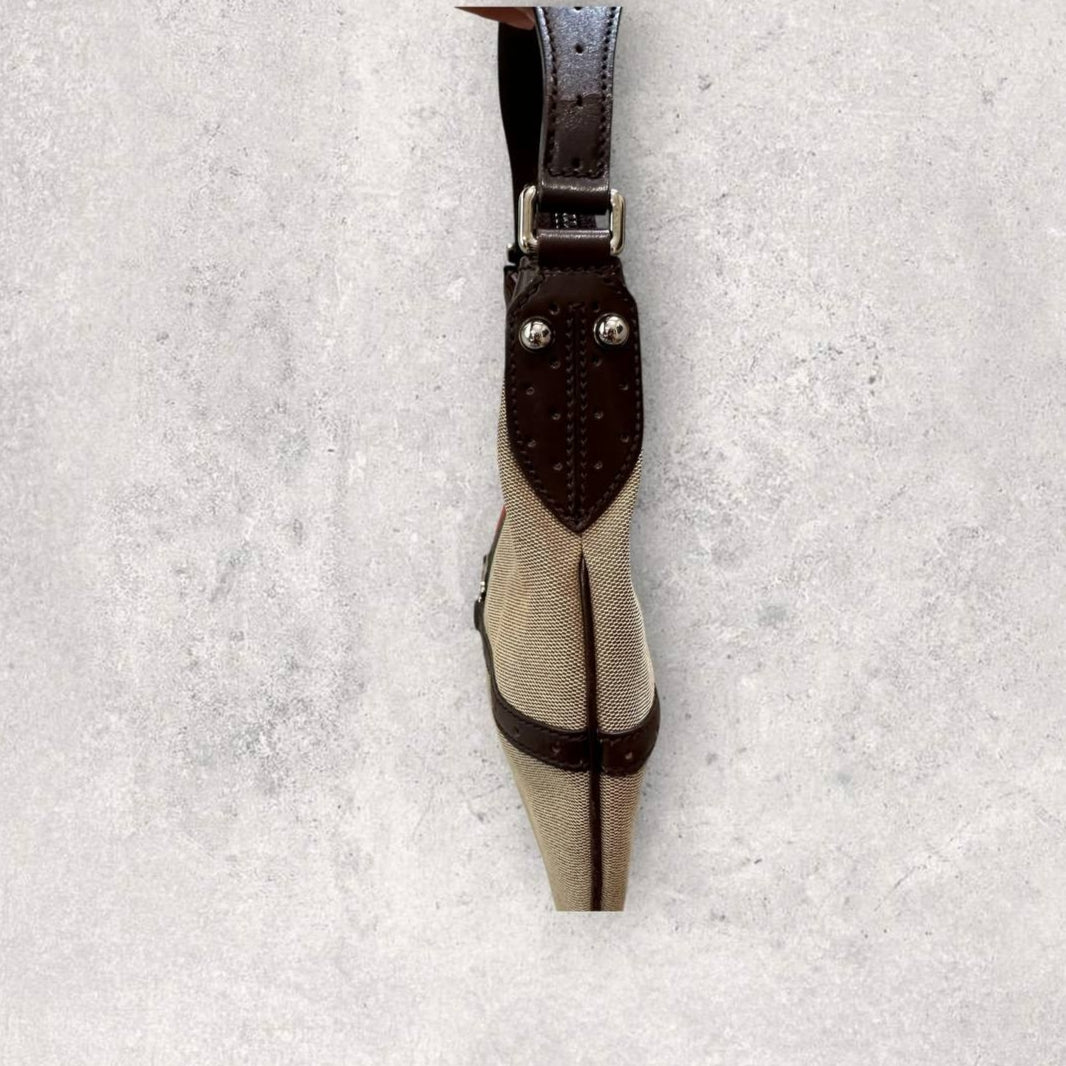 Authentic Vintage Gucci Interlocking GG Sherry Web Reins Hobo Bag