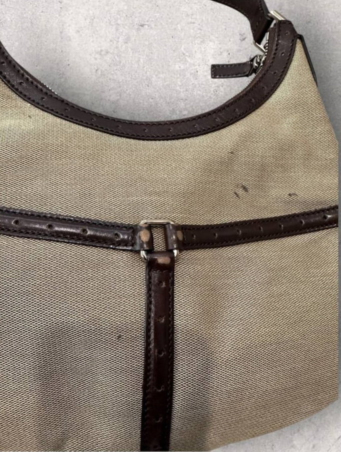 Authentic Vintage Gucci Interlocking GG Sherry Web Reins Hobo Bag