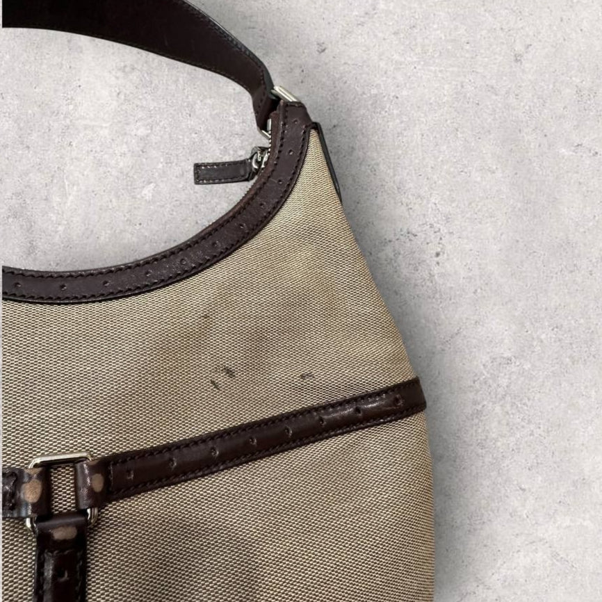 Authentic Vintage Gucci Interlocking GG Sherry Web Reins Hobo Bag