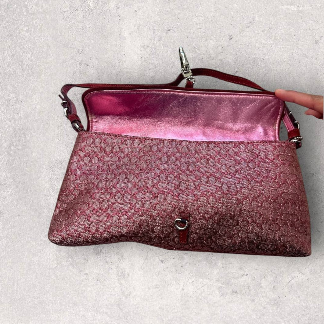 Authentic Vintage Coach Optic Lurex Shoulder Bag Rare