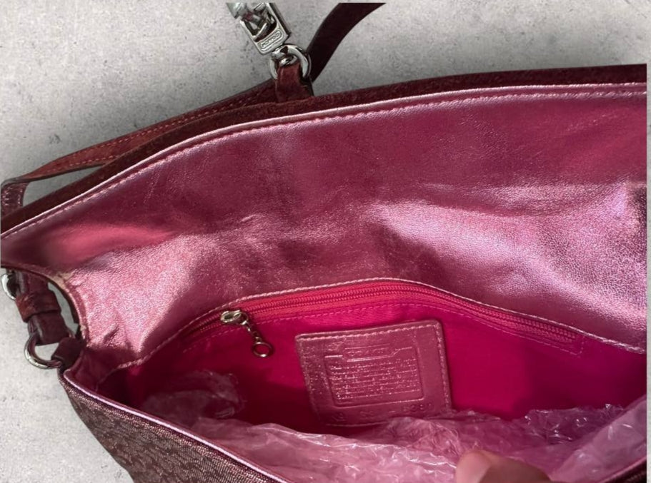 Authentic Vintage Coach Optic Lurex Shoulder Bag Rare