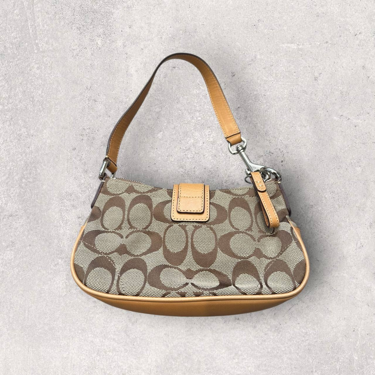 Authentic Vintage Coach Signature Mini Buckle Shoulder Bag