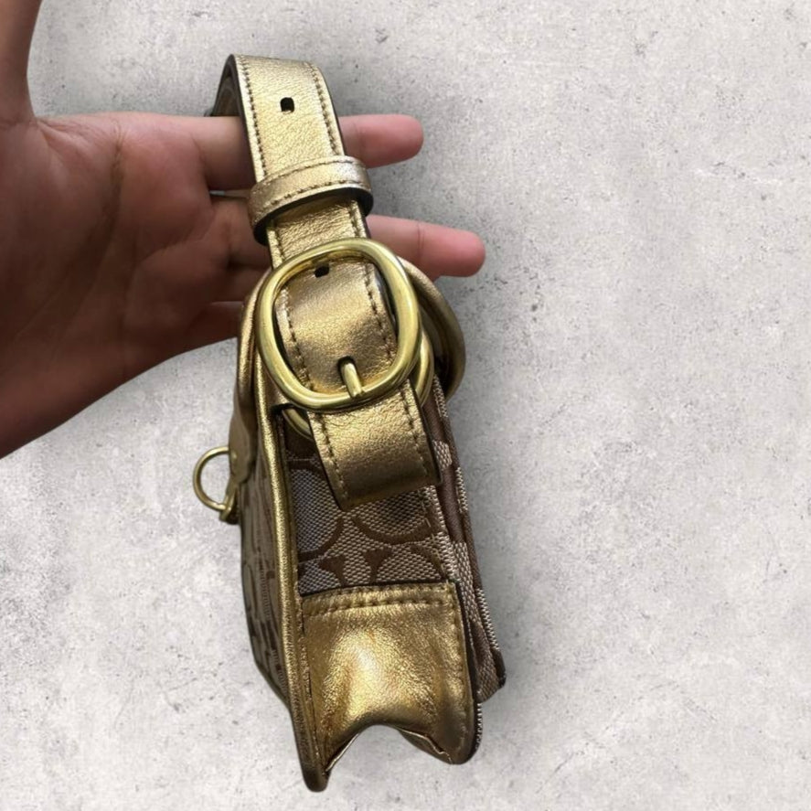 Authentic Vintage Coach Signature Buckle Shoulder/Belt Bag