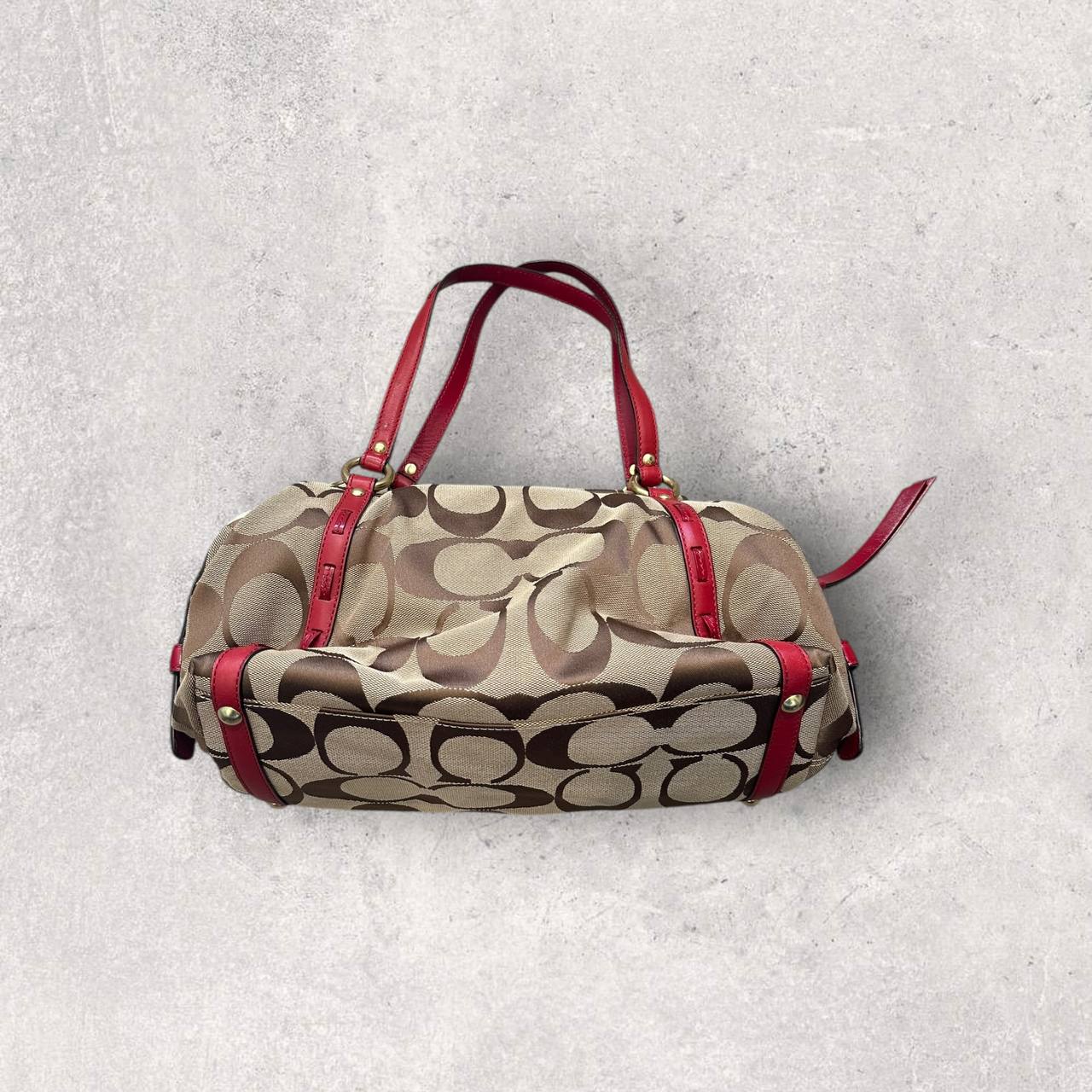 Authentic Vintage Coach Signature Bowling Bag with Scarf