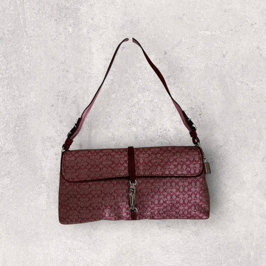 Authentic Vintage Coach Optic Lurex Shoulder Bag Rare