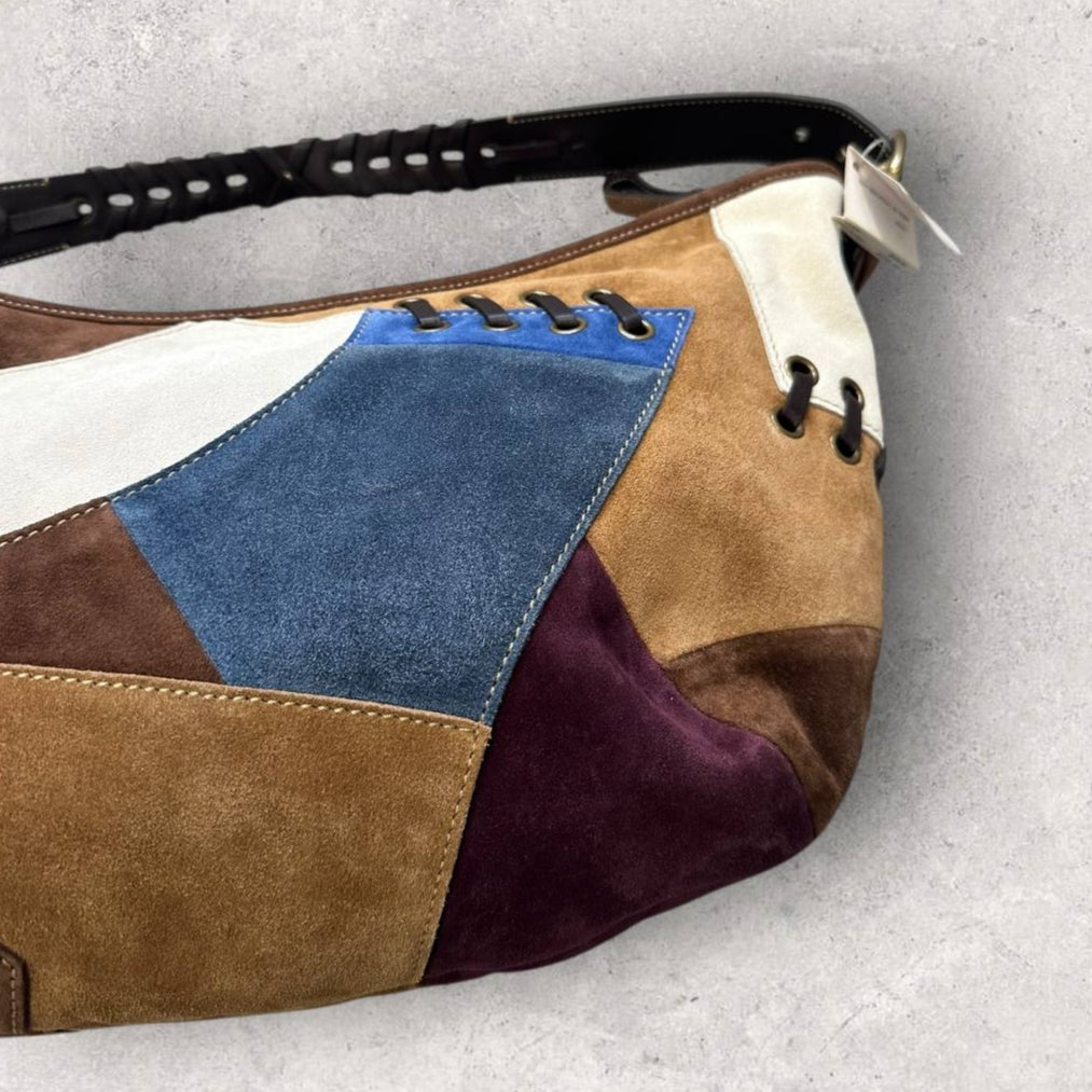 Authentic Vintage Coach Soho Patchwork Hobo Bag & Pouch Rare