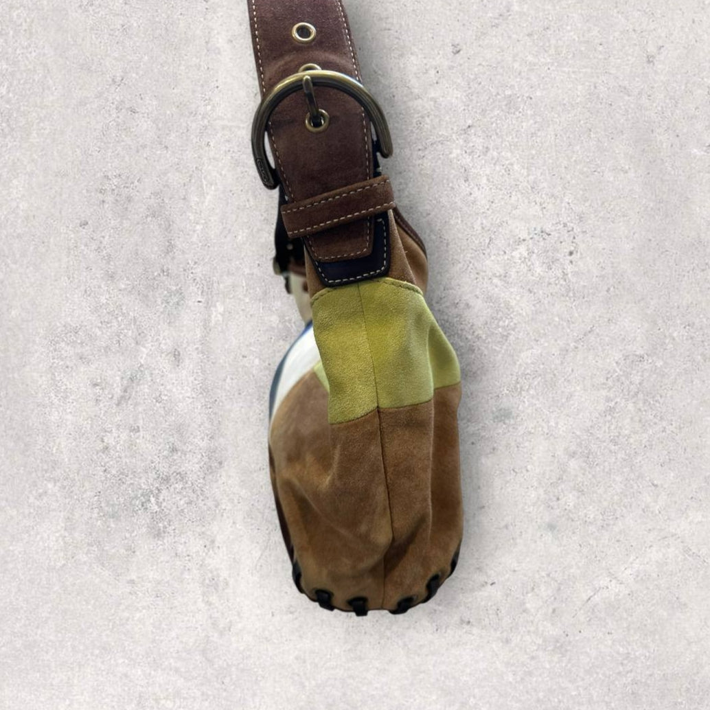 Authentic Vintage Coach Soho Patchwork Hobo Bag & Pouch Rare