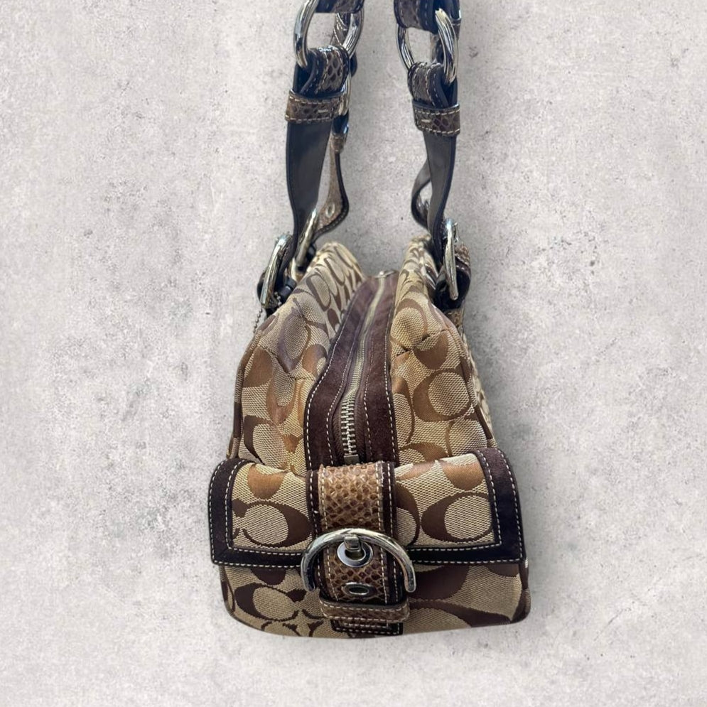 Authentic Vintage Coach Patchwork Boston Bag