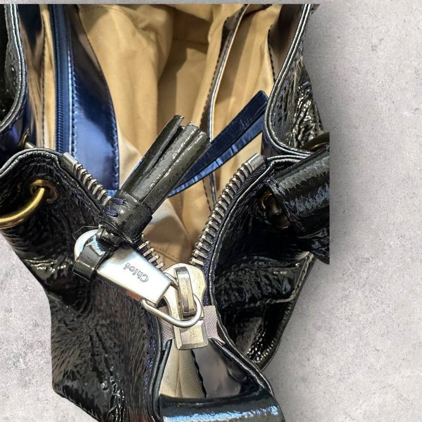 Authentic Vintage Chloe Kerala Patent Leather Tote Bag