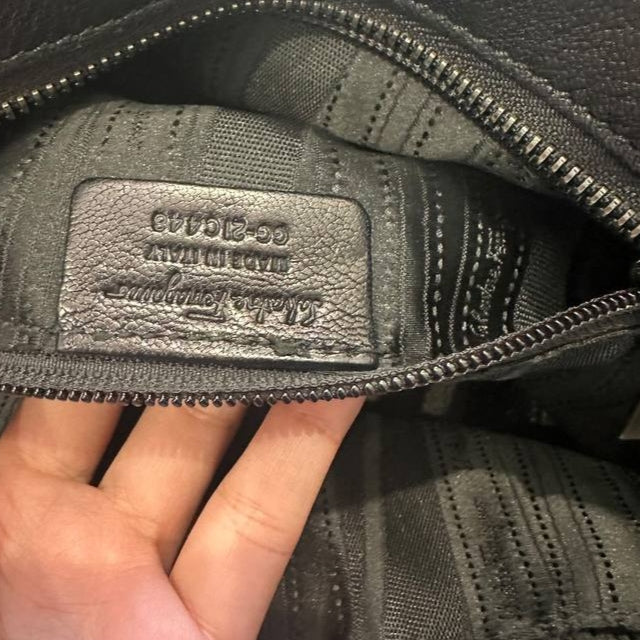 Authentic Vintage Salvatore Ferragamo Leather Shoulder Bag