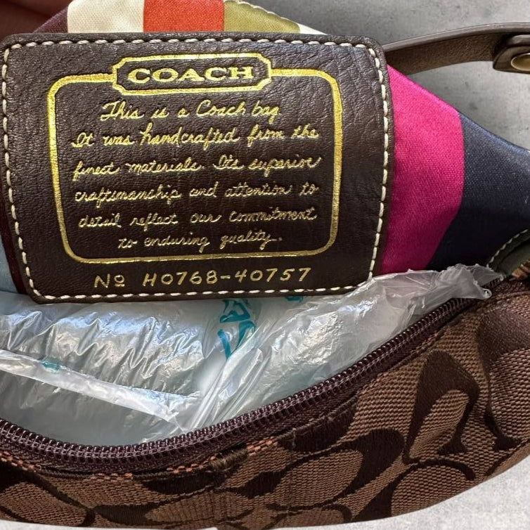 Authentic Vintage Coach Signature Shoulder Bag