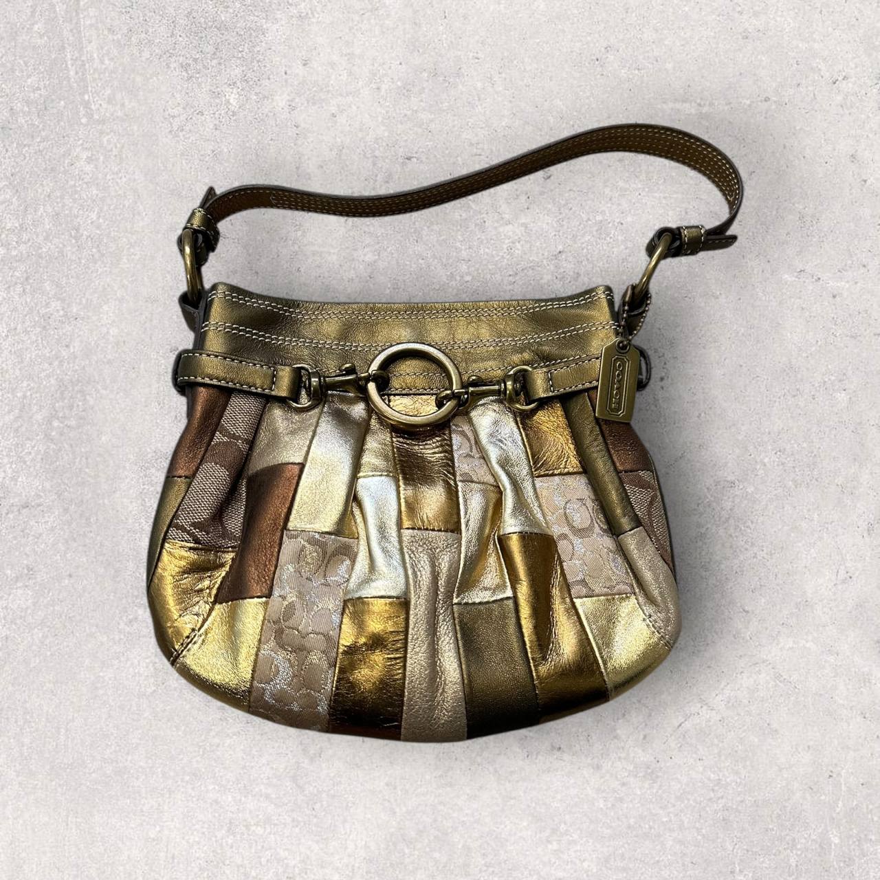 Authentic Vintage Coach Mosaic Patchwork Shoulder Bag