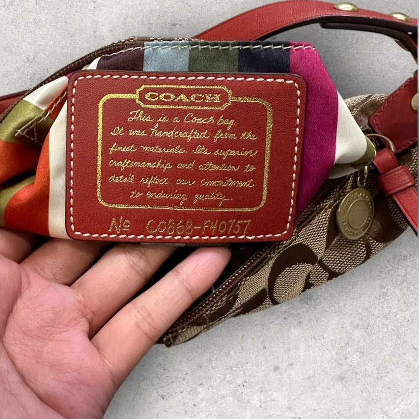 Authentic Vintage Coach Signature Shoulder Bag