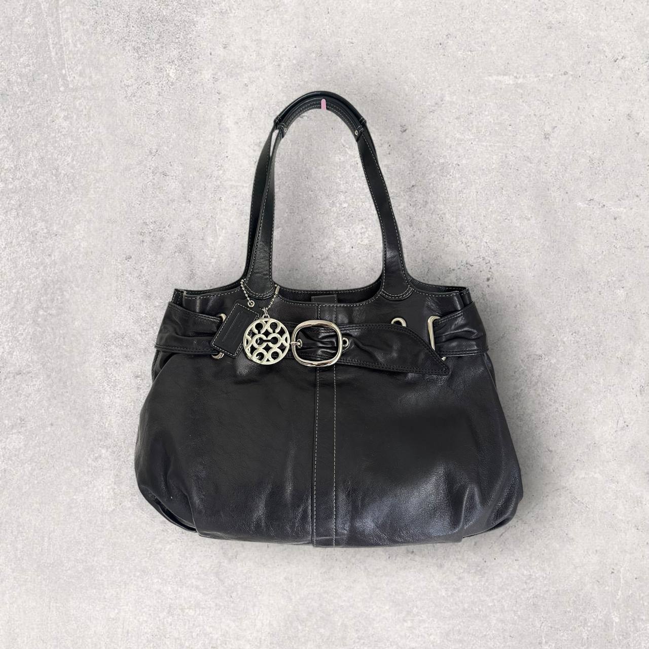 Authentic Vintage Coach Buckle Leather Tote Bag