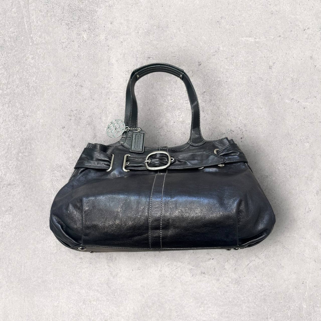 Authentic Vintage Coach Buckle Leather Tote Bag