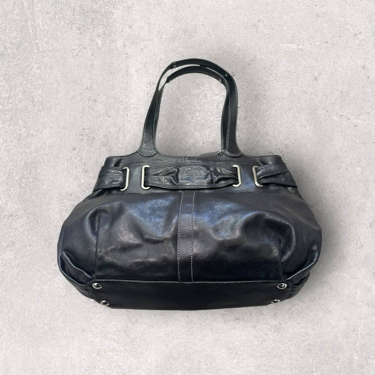 Authentic Vintage Coach Buckle Leather Tote Bag