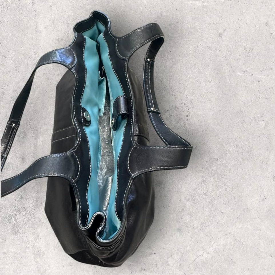 Authentic Vintage Coach Buckle Leather Tote Bag