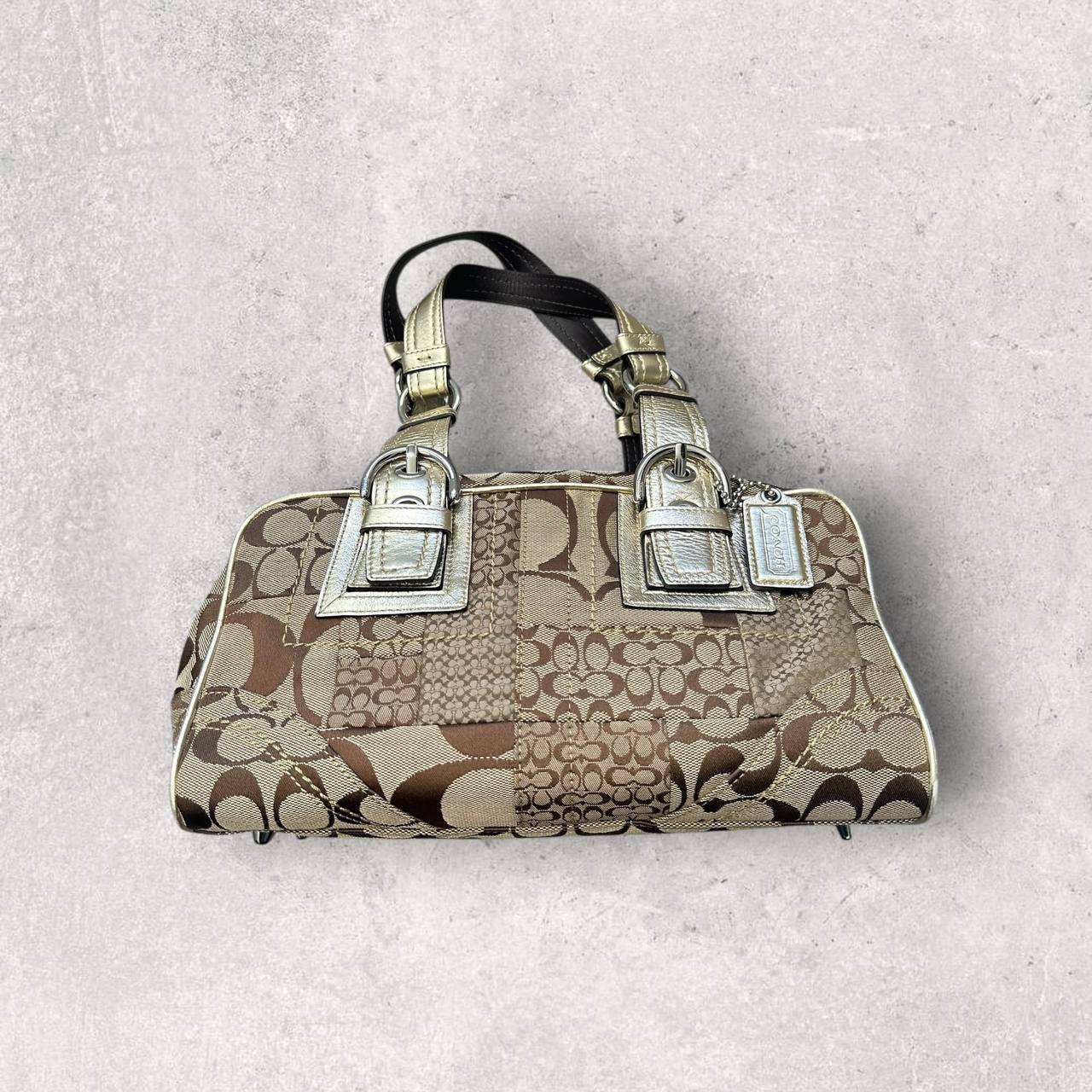 Authentic Vintage Coach Patchwork Mini Boston Shoulder Bag