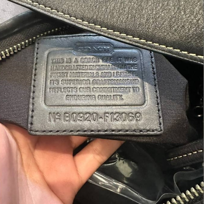 Authentic Vintage Coach Buckle Signature Shoulder Bag