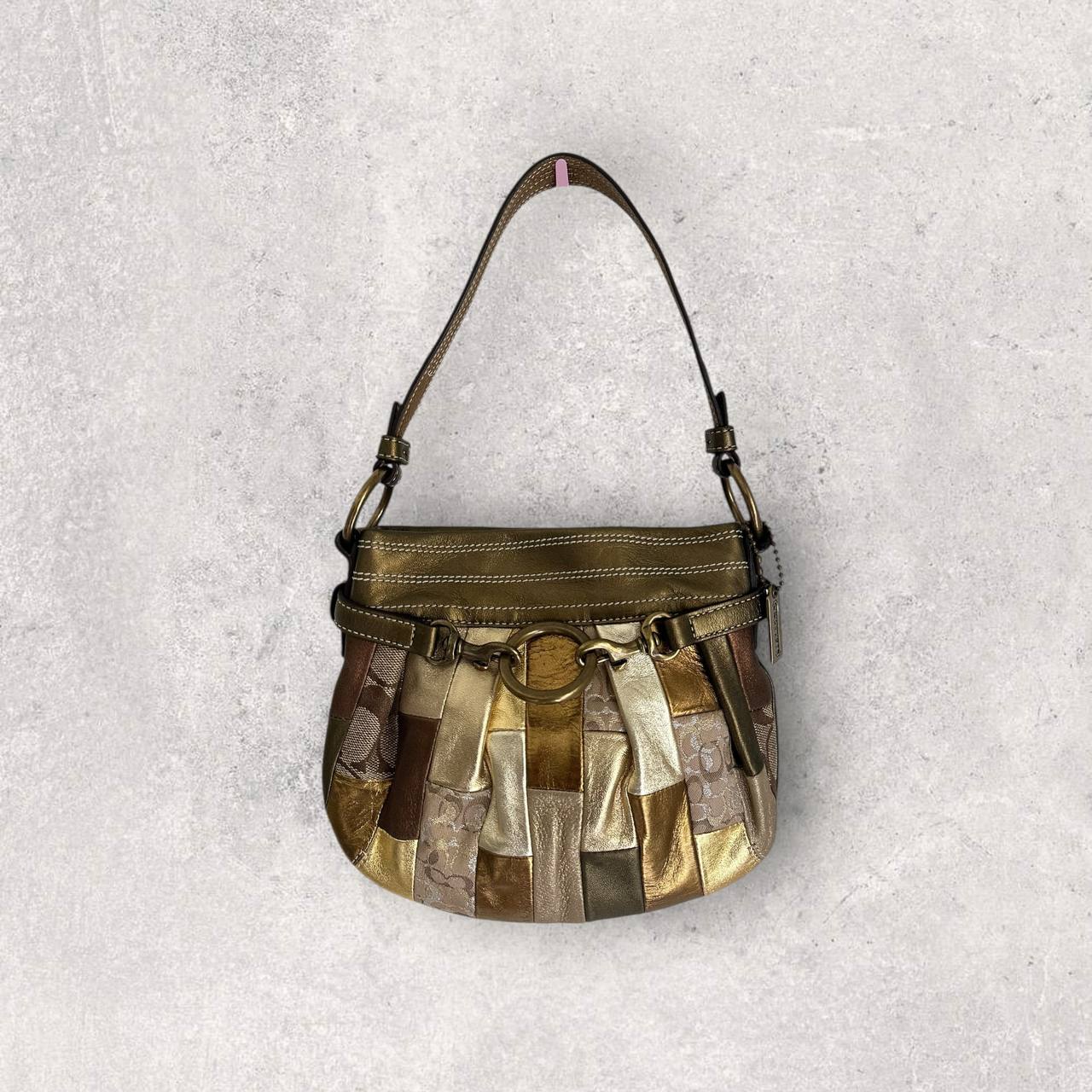 Authentic Vintage Coach Mosaic Patchwork Shoulder Bag