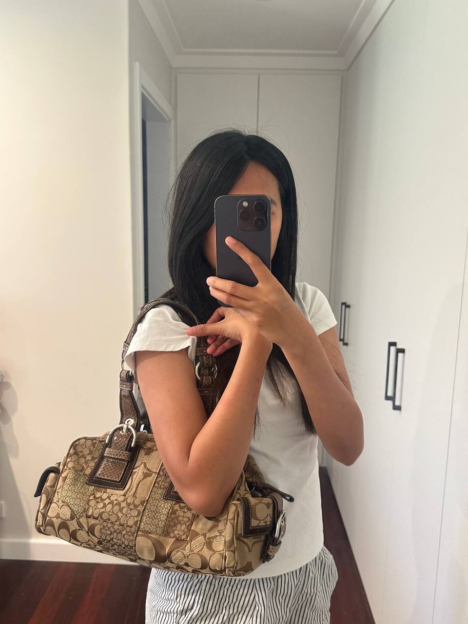 Authentic Vintage Coach Patchwork Boston Bag