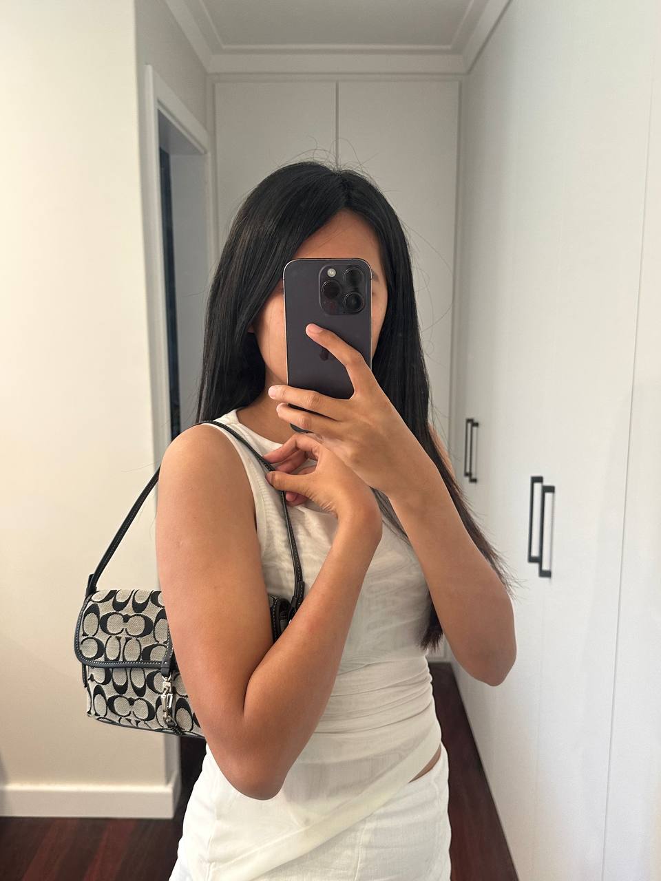 Authentic Vintage Coach Signature Hamptons Shoulder Bag