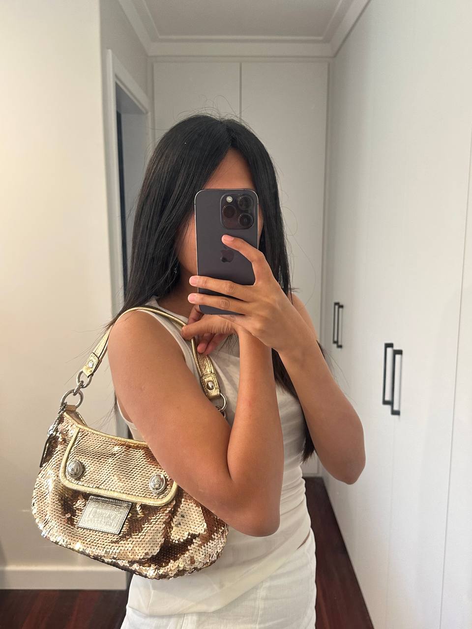 Authentic Vintage Coach Poppy Sequin Shoulder Bag