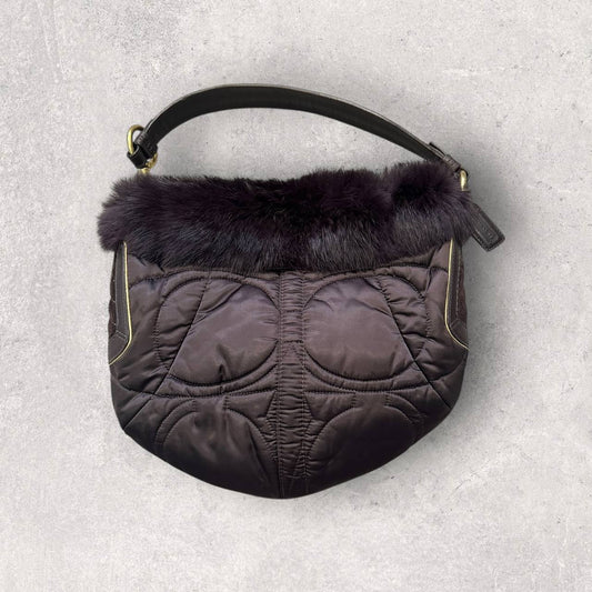 Authentic Vintage Coach Fur Bag Ski Collection