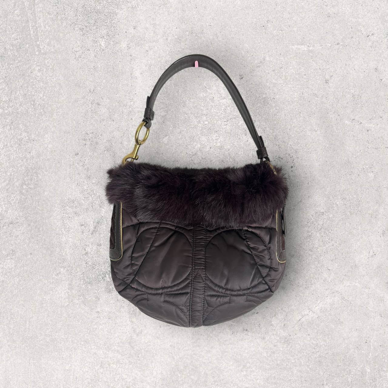 Authentic Vintage Coach Fur Bag Ski Collection