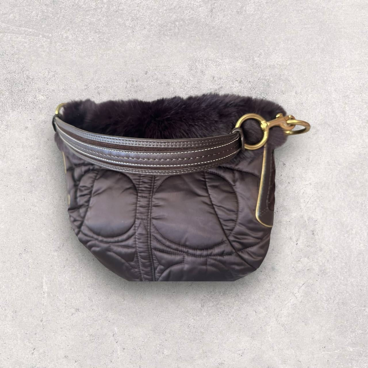 Authentic Vintage Coach Fur Bag Ski Collection