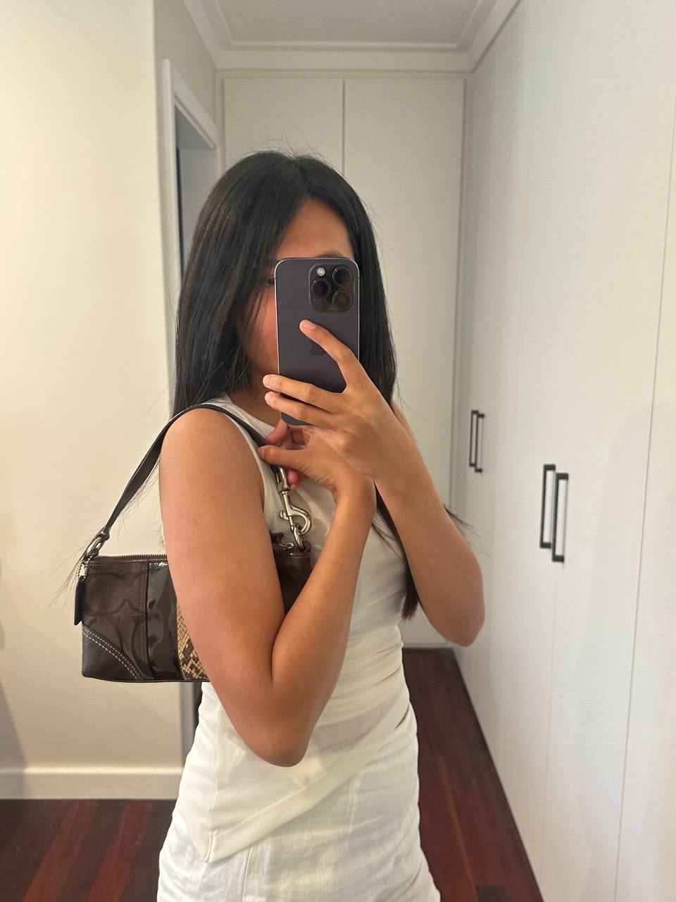 Authentic Vintage Coach Signature Shoulder Bag