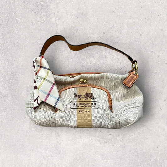 Authentic Vintage Coach Canvas Limited Edition Shoulder Bag
