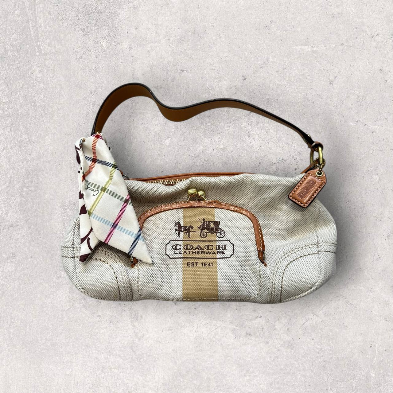 Authentic Vintage Coach Canvas Limited Edition Shoulder Bag