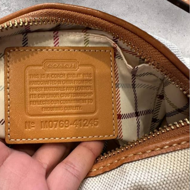 Authentic Vintage Coach Canvas Limited Edition Shoulder Bag