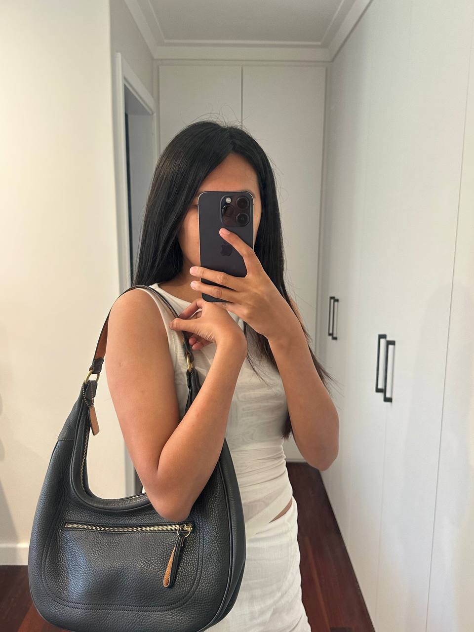 Authentic Coach Leather Hobo Bag