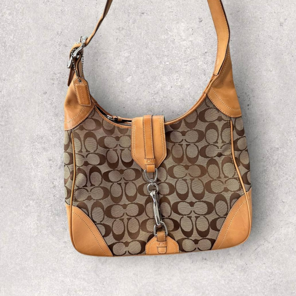 Authentic Vintage Coach Hampton Signature Shoulder Bag