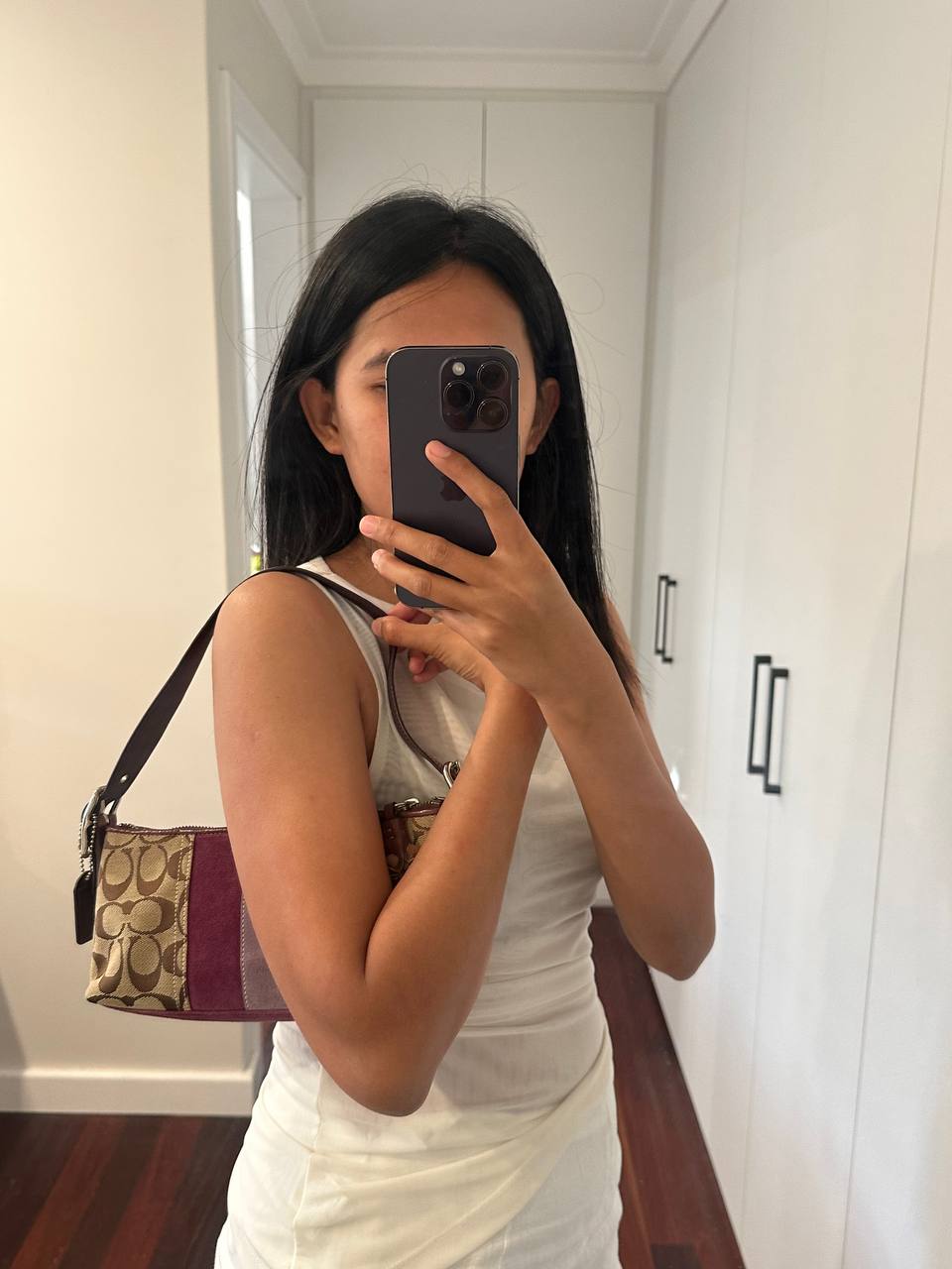 Authentic Vintage Coach Signature Shoulder Bag