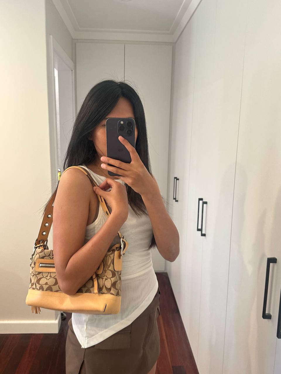 Authentic Vintage Coach Signature Shoulder Bag