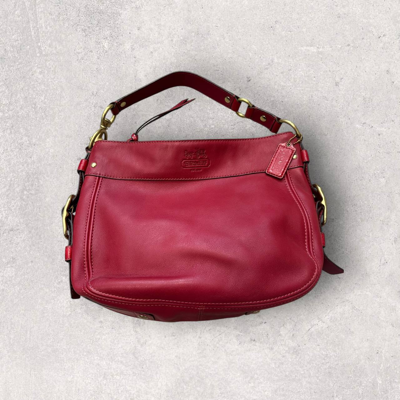 Authentic Vintage Coach Leather Buckle Shoulder Bag