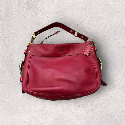 Authentic Vintage Coach Leather Buckle Shoulder Bag