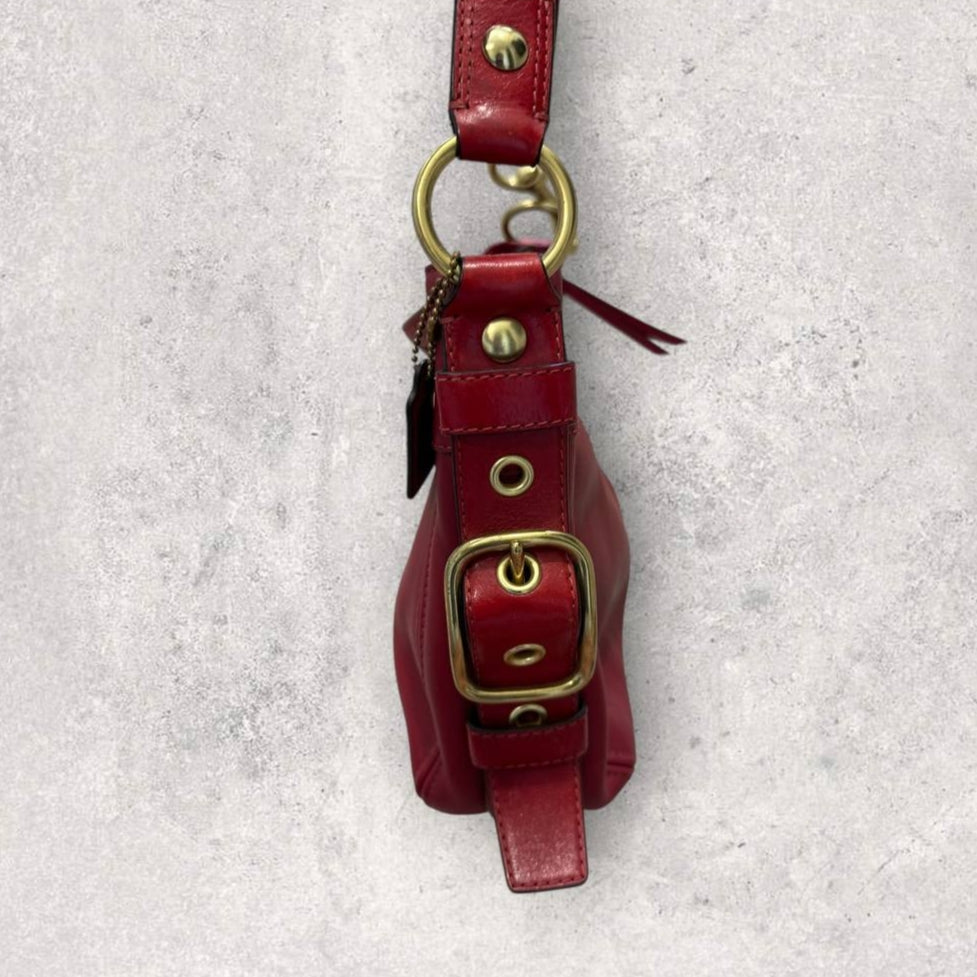 Authentic Vintage Coach Leather Buckle Shoulder Bag