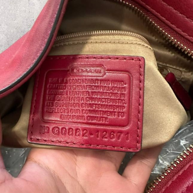 Authentic Vintage Coach Leather Buckle Shoulder Bag