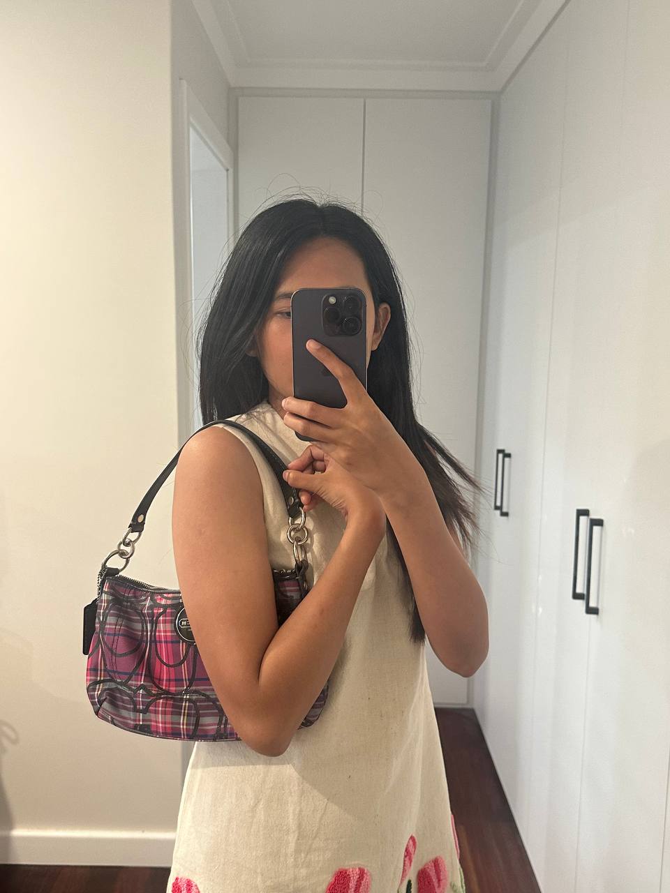 Authentic Vintage Coach Poppy Plaid Shoulder Bag