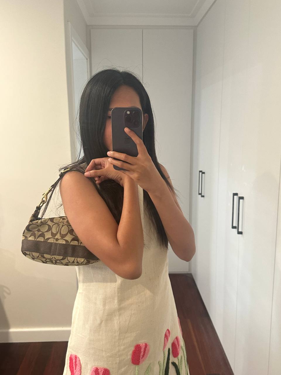 Authentic Vintage Coach Signature Shoulder Bag